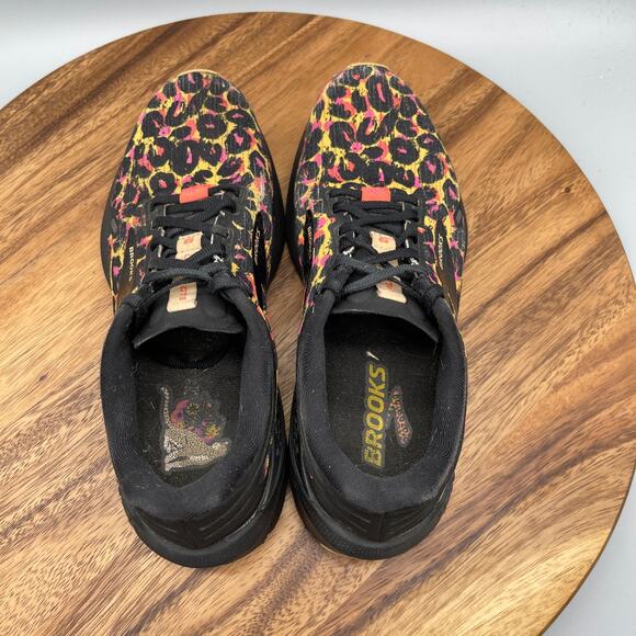 Brooks Launch GTS 9 Shoes Womens Size 8 B Black Leopard Running Comfort Sneakers - Picture 5 of 8